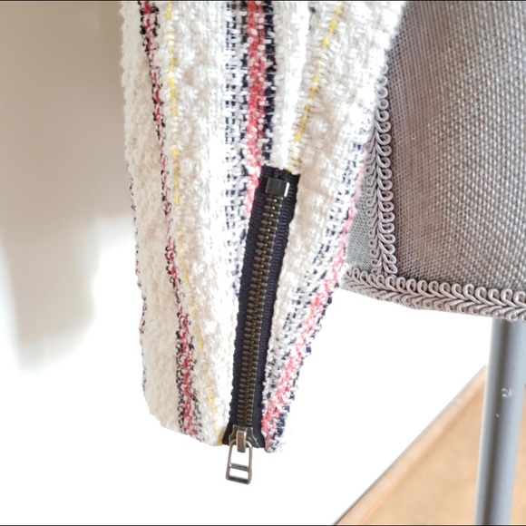 Veronica Beard Stripe Tweed Moto Jacket - Picture 10 of 15